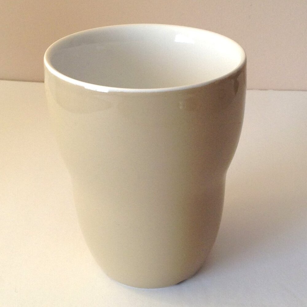 Starbucks By Alda Beige Handleless Coffee Mug Cup Beige 2008 Drinking Kitchen